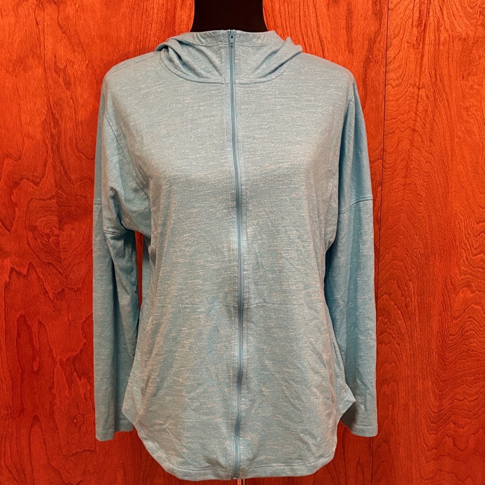 Columbia Women's Sky Blue/Tealish Lightweight Full Zip Hoodie Jacket
